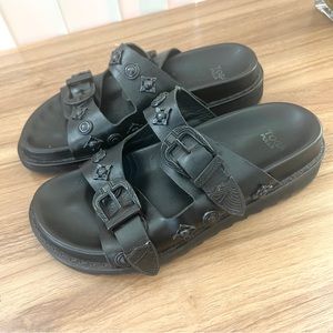 Toga Pulla Double Buckle Leather Sandals